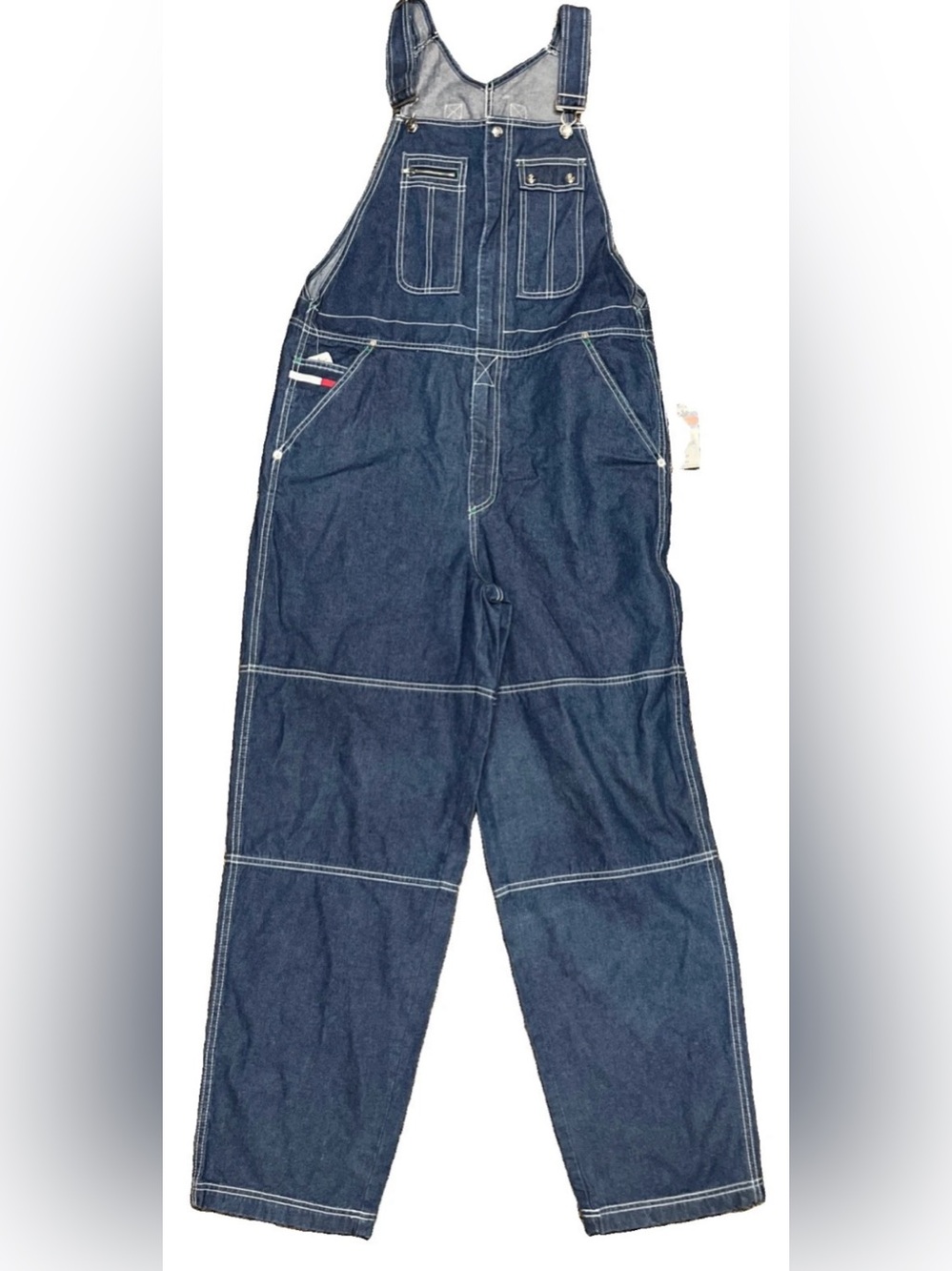 Vintage Tommy Hilfiger 90s Y2K carpenter overalls NWT Large Tall 100% Cotton